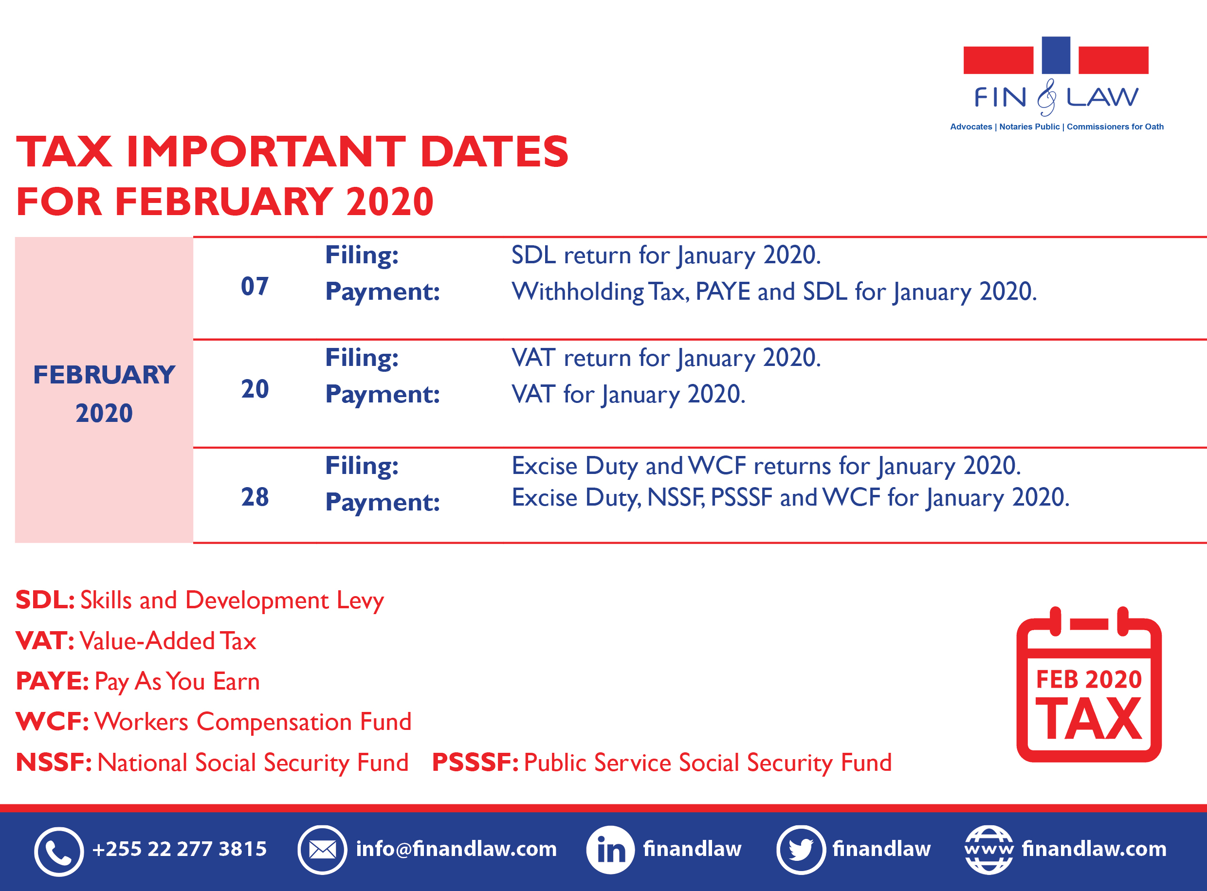 https://finandlaw.co.tz/wp-content/uploads/2020/02/FIN-LAW-Compliance-Update-Tax-and-Compliance-dates-for-February-2020.jpg