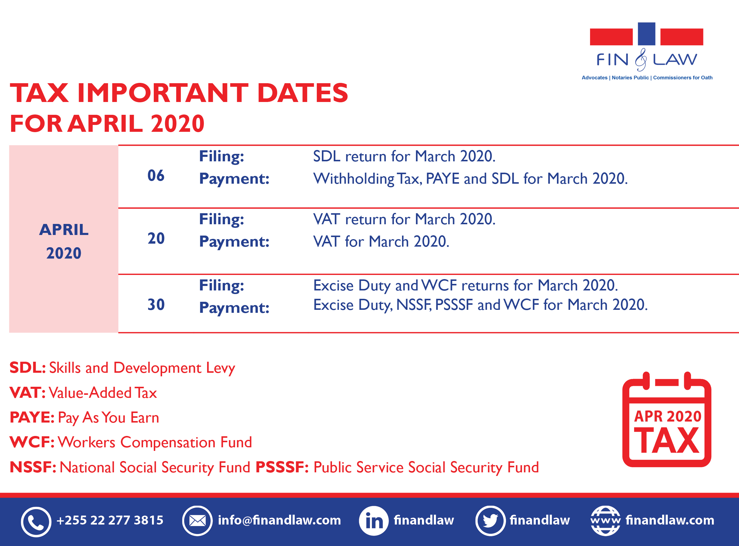 https://finandlaw.co.tz/wp-content/uploads/2020/03/FIN-LAW-Compliance-Update-Tax-and-Compliance-dates-for-April-2020.jpg